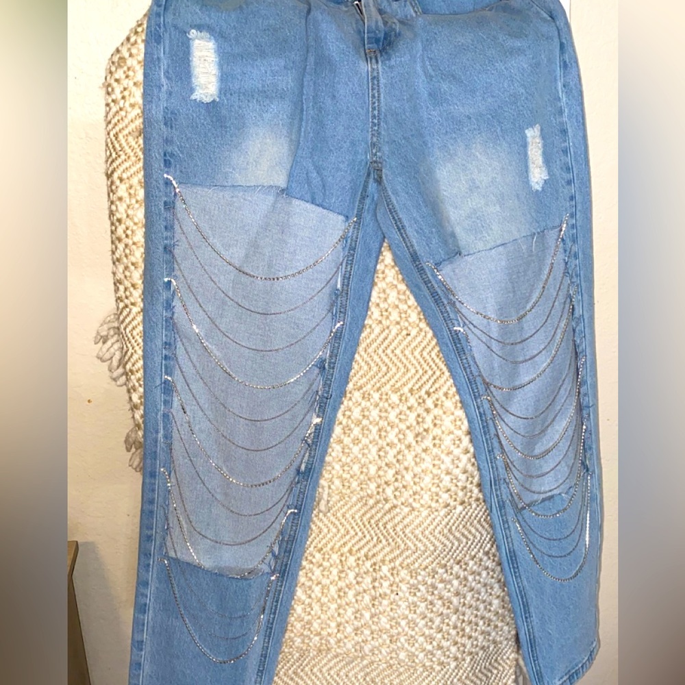 Viral TikTok rhinestone denim